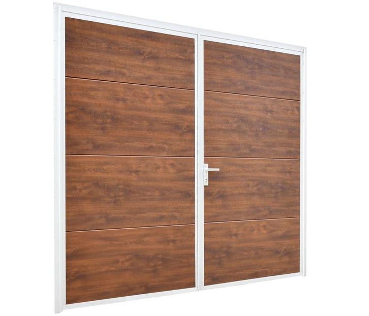 Garagedeur Aluminium Garagepoort op Maat met Portpaanel, Doe-het-zelf en Verbouw, Deuren en Horren, Nieuw, Garagedeur, 200 tot 215 cm