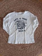 Wit shirt life is music | Zara | Maat 104, Kinderen en Baby's, Kinderkleding | Maat 104, Gebruikt, Ophalen of Verzenden, Zara