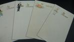 4 antieke menukaarten, Antiek en Kunst, Curiosa en Brocante, Ophalen of Verzenden