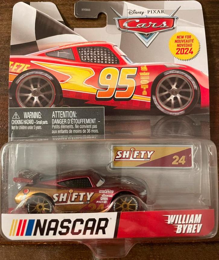 Disney Cars: William Byrev (nr. 24 van de Nascar serie), Kinderen en Baby's, Speelgoed | Speelgoedvoertuigen, Nieuw, Ophalen of Verzenden