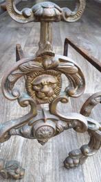 Antieke Oude Haardbokken Vuurbokken Open Haard Kachel, Ophalen of Verzenden, Koper