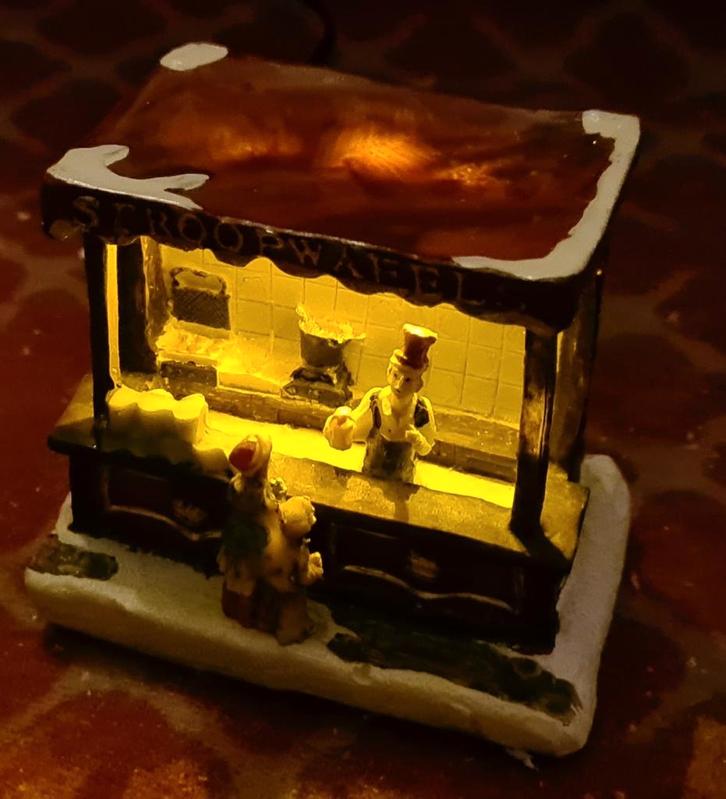 Stroopwafel Typisch Hollands Kerstdorp Minidorp Lemax, Diversen, Kerst, Gebruikt, Ophalen