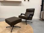 Nieuw Harvink De Kaap Fauteuil met hocker Leer Design stoel