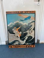 Vintage Royal Dutch Air Service Poster, Ophalen of Verzenden