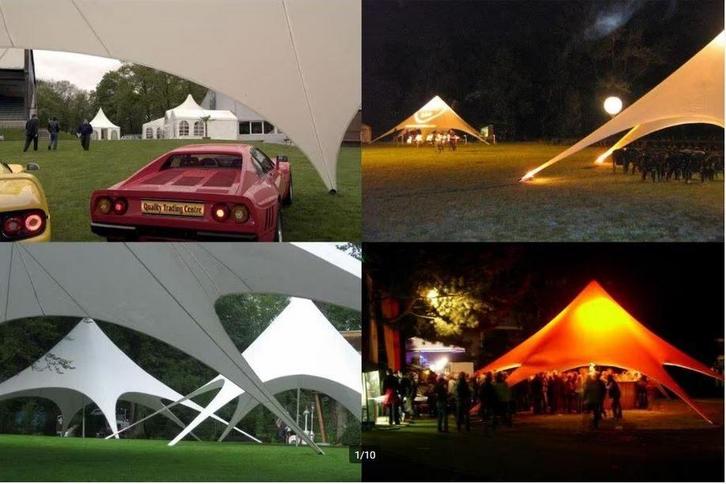 Profi Starflex-Shelter /Stertent / Starshade 14 x 14m. 2026, Tuin en Terras, Partytenten, Nieuw, Stertent, 8 meter of meer, Ophalen of Verzenden