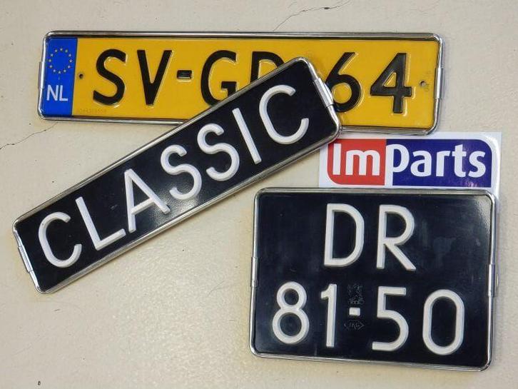 Chromen kentekenplaat houders, Auto-onderdelen, Overige Auto-onderdelen, Alfa Romeo, Fiat, Ford, Opel, Porsche, MG, Chevrolet