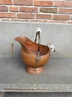 Prachtige roodkoperen helmkit met Delftsblauwe handgrepen., Ophalen of Verzenden