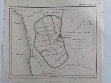 35 / Dirksland Melissant Sommelsdijk Litho uit 1867 J Kuyper beschikbaar voor biedingen
