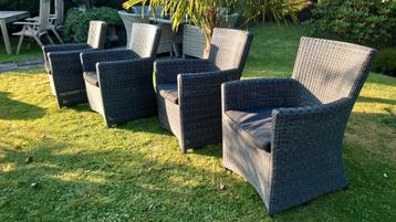 Set van 4 mooie wicker tuinstoelen met body . Brandon  beschikbaar voor biedingen
