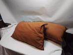 2 terra kleurige kussens , loods 5., Huis en Inrichting, Woonaccessoires | Kussens, Ophalen of Verzenden, Gebruikt, Vierkant