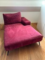 Bordeauxrode Chaise Longue, Ophalen, Eenpersoons, 100 tot 125 cm, Zo goed als nieuw