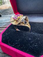 14 kt. Gold Ring with 0.48 ct Sapphire 4.76g, Ophalen of Verzenden, Dame, Goud, Kleiner dan 17