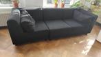 Zwarte stoffen 3-zitsbank, comfortabel & modern, Ophalen, Gebruikt