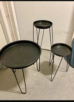 Bijzettafel / plantentafel 3 maten, Huis en Inrichting, Tafels | Bijzettafels, Ophalen, Minder dan 55 cm, Gebruikt, Rond