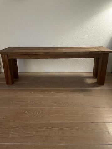 teak houten bank voor binnen of buiten beschikbaar voor biedingen