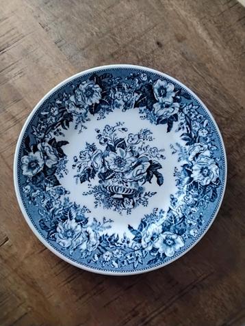 Vintage Bord met Blauw Bloemmotief beschikbaar voor biedingen