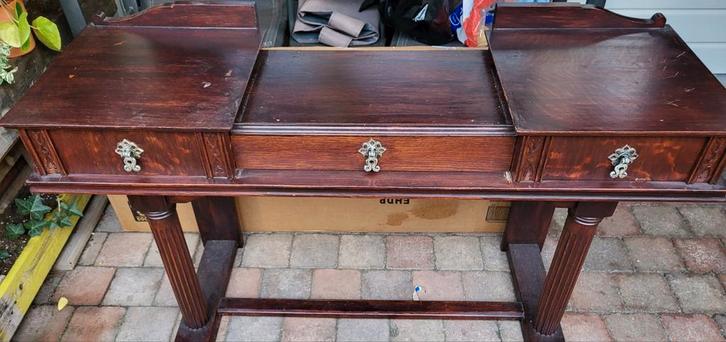 Antieke Kaptafel met Laden Gratis, Huis en Inrichting, Bureaus, Gebruikt, Ophalen