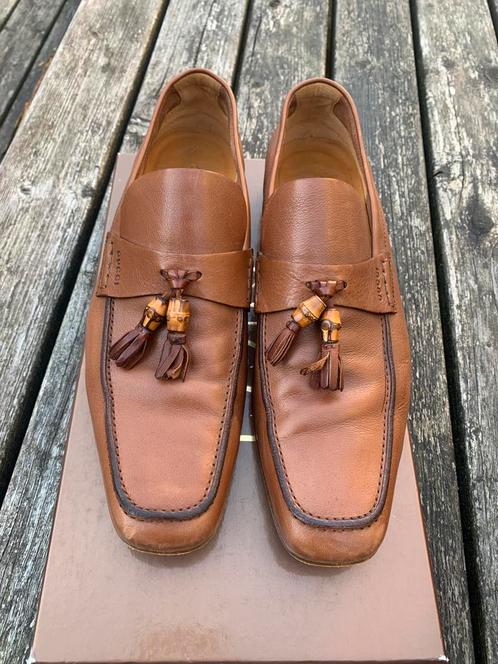Vintage Gucci loafers, bruin, maat 42, in orginele doos, Kleding | Heren, Schoenen, Zo goed als nieuw, Loafers, Bruin, Ophalen of Verzenden