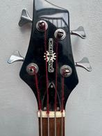 Gear4Music Semi-Hollow Basgitaar - Rood, Ophalen of Verzenden, Gebruikt, Semi-akoestisch