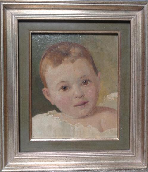 Kinderportret - mogelijks Arie Zwart - olieverf op paneel, Antiek en Kunst, Kunst | Schilderijen | Klassiek, Ophalen of Verzenden