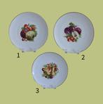 Set van 3 vintage sier/wandborden fruit jaren 60 porselein, Antiek en Kunst, Ophalen of Verzenden
