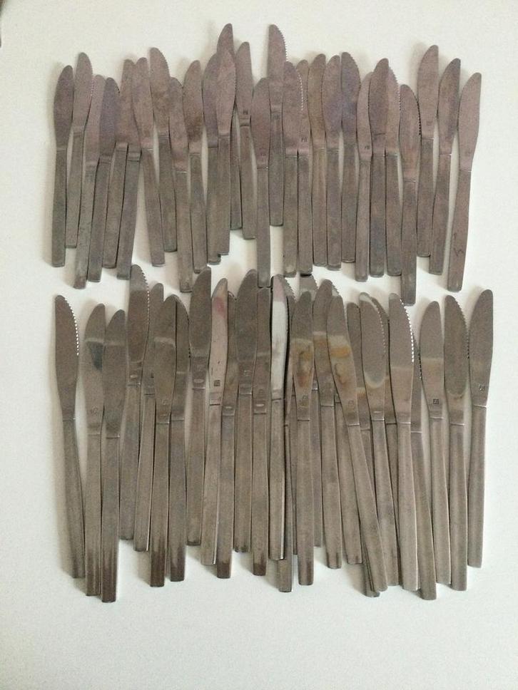 Partij messen 56 stuks, Huis en Inrichting, Keuken | Bestek, Gebruikt, Rvs of Chroom, Ophalen of Verzenden