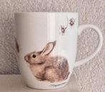 Marjolein Bastin Beker met Konijnen opdrukken, Huis en Inrichting, Ophalen of Verzenden, Zo goed als nieuw, Overige stijlen, Kop(pen) en/of Schotel(s)