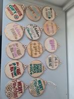 Houten Kerstballen voor Hondenliefhebbers, Ophalen of Verzenden, Nieuw, Versiering, Kerst of Sinterklaas