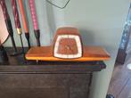 Vintage Houten Tafelklok Mid-Century Modern, Antiek en Kunst, Ophalen of Verzenden
