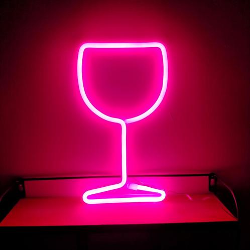 neon verlichting led 'Glas' Usb of Batterijen (inclusief), Huis en Inrichting, Lampen | Overige, Nieuw, Ophalen of Verzenden