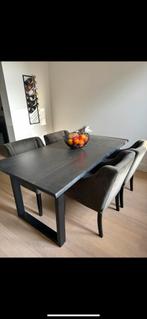 Moderne Eethoek voor 4 personen, Huis en Inrichting, Ophalen, 100 tot 150 cm, Eikenhout, 200 cm of meer
