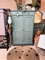 Biedermeier meidenkast linnenkast servieskast commode groen, Huis en Inrichting, Kasten | Ladekasten, Ophalen