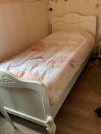 Wit houten bed, Ophalen, Gebruikt, Eenpersoons, Bracant