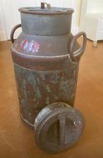 stalen melkbus 30 l. + gasfles uit 1971 / carbid schieten !, Ophalen, Gebruikt