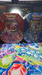 Sealed Pokémon Tin met 4 Packs, Ophalen of Verzenden, Nieuw, Overige typen, Foil