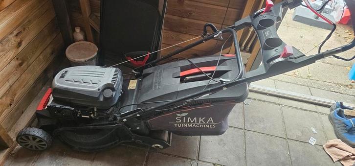 Simka Tuinmachines Grasmaaier, Tuin en Terras, Grasmaaiers, Gebruikt, Benzine-grasmaaier, 40 t/m 49 cm, Cirkelmaaier, Opvangzak