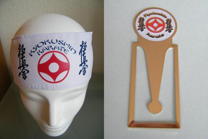 kyokushin karate bandana hoofddoek boekenlegger bookmark, Sport en Fitness, Vechtsporten en Zelfverdediging, Nieuw, Karate, Maat XS of kleiner