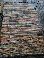 Leuk multicolor vloerkleed van leer reepjes 120 x 180 cm, Huis en Inrichting, Stoffering | Tapijten en Kleden, 100 tot 150 cm
