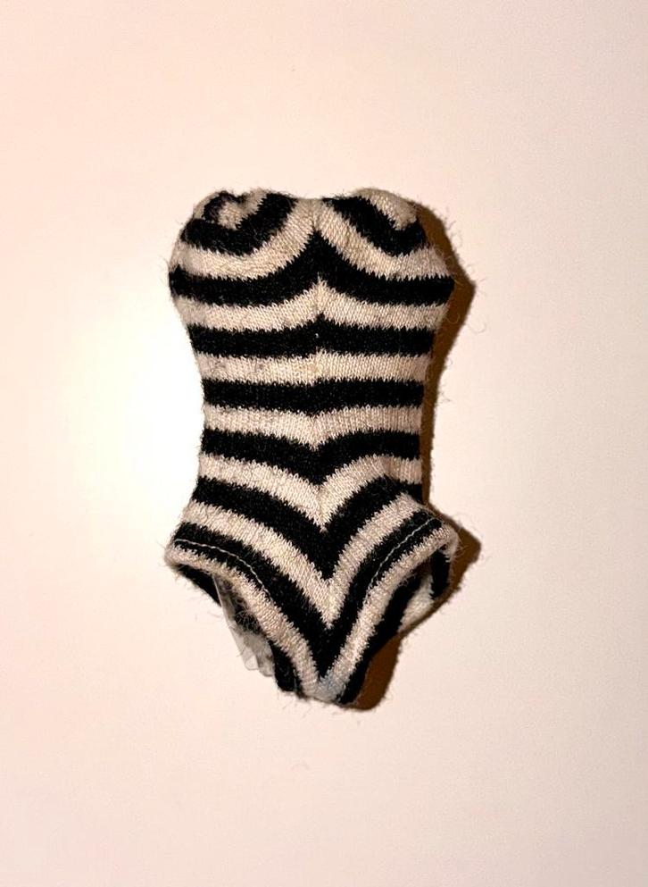 Barbie Ponytail Zebra Badpak 1960, Verzamelen, Poppen, Zo goed als nieuw, Fashion Doll, Ophalen of Verzenden