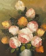 Leuk schilderij stilleven bloemen., Antiek en Kunst, Kunst | Schilderijen | Klassiek, Ophalen of Verzenden