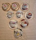 Lot 9 Engelse kop en schotels, hightea tea,, Ophalen of Verzenden