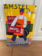 Emaille reclamebord Amstel Bier, Verzamelen, Merken en Reclamevoorwerpen, Ophalen of Verzenden, Gebruikt, Reclamebord