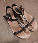 Red Rag - Zwart leren sandalen - mt 35, Gebruikt, Red Rag, Schoenen, Verzenden