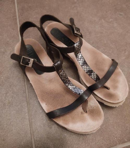 Red Rag - Zwart leren sandalen - mt 35, Kinderen en Baby's, Kinderkleding | Schoenen en Sokken, Gebruikt, Schoenen, Meisje, Verzenden