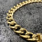 14k gouden armband cuban schakel, Ophalen of Verzenden, Zo goed als nieuw, Goud