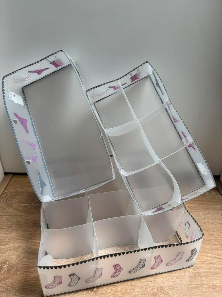 Opbergers 3 stuks sokken/ondergoed/topjes/hemdjes, Huis en Inrichting, Woonaccessoires | Overige, Zo goed als nieuw, Ophalen of Verzenden