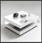 Salontafel | Draaibaar | Vierkant | Hoogglans Wit | Modern, Huis en Inrichting, Tafels | Salontafels, 50 tot 100 cm, Minder dan 50 cm