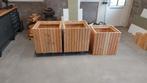 3x Douglas bloembakken plantenbakken 60x60x60cm, Tuin en Terras, Bloembakken en Plantenbakken, Ophalen, Minder dan 60 cm, Zo goed als nieuw