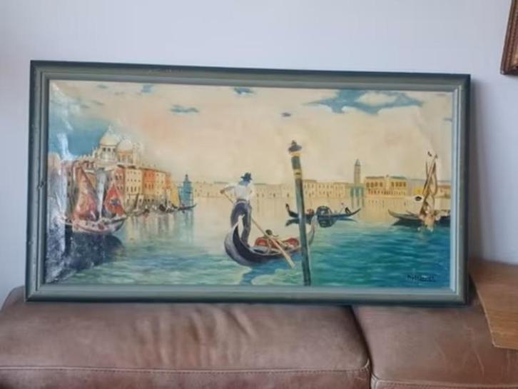 schilderij op doek Venetie Piet Kramer, Antiek en Kunst, Kunst | Schilderijen | Klassiek, Ophalen