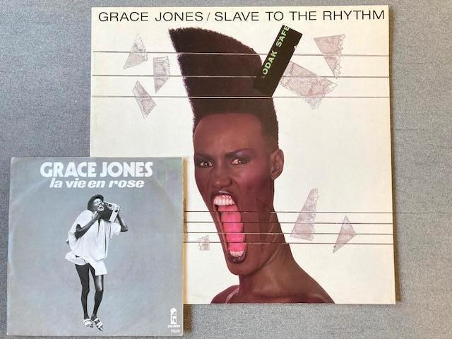 Grace Jones LP Slave To The Rhythm + single La Vie en Rose, Cd's en Dvd's, Vinyl | Pop, Gebruikt, 1980 tot 2000, Overige formaten